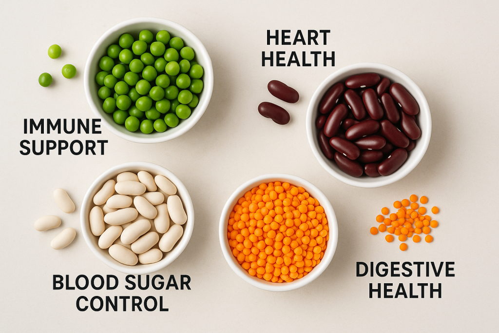 Health Benefits of Different Peas, Beans and Lentils