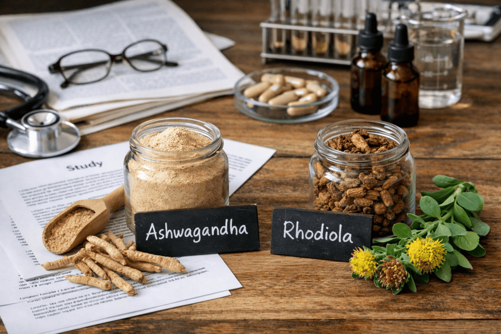 Adaptogens, ashwagandha, rhodiola, the Evidence